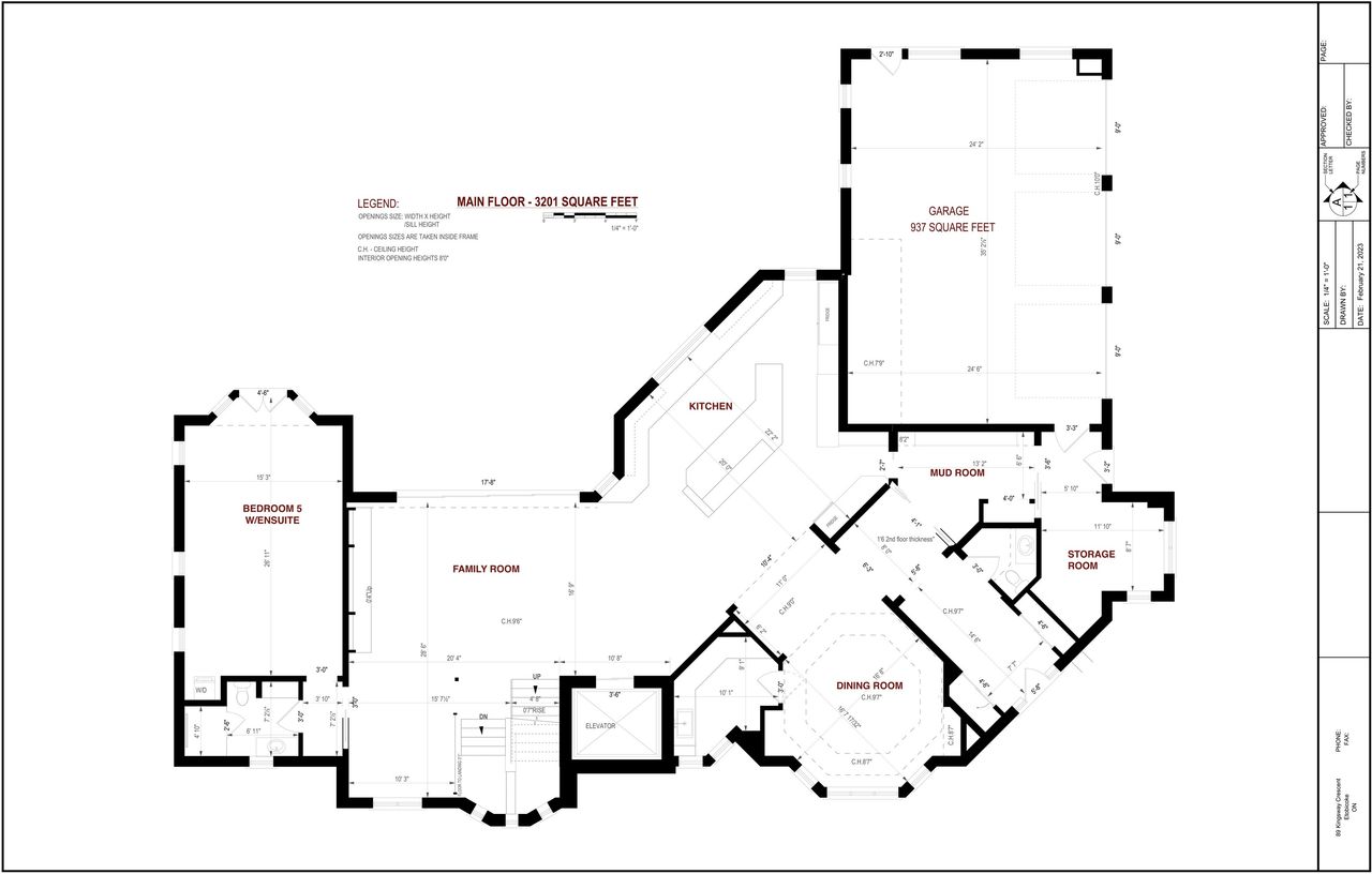 Floor Plan for the ground floor